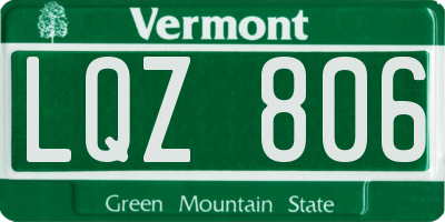 VT license plate LQZ806
