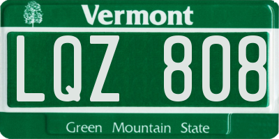 VT license plate LQZ808