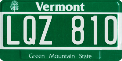 VT license plate LQZ810