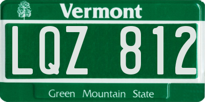VT license plate LQZ812