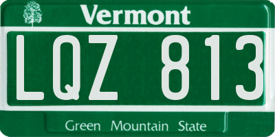 VT license plate LQZ813