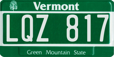 VT license plate LQZ817