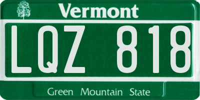 VT license plate LQZ818