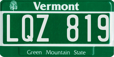 VT license plate LQZ819
