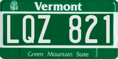 VT license plate LQZ821