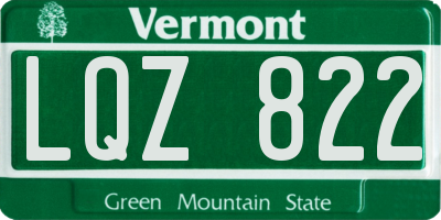 VT license plate LQZ822
