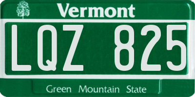 VT license plate LQZ825