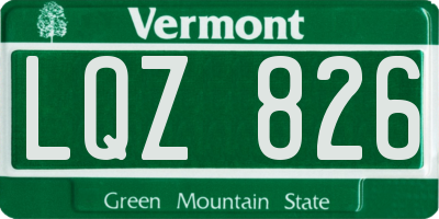 VT license plate LQZ826
