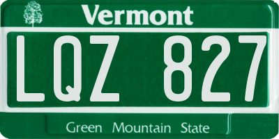 VT license plate LQZ827
