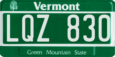 VT license plate LQZ830