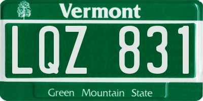 VT license plate LQZ831