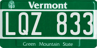 VT license plate LQZ833
