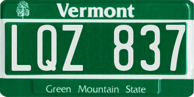 VT license plate LQZ837