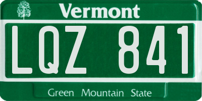 VT license plate LQZ841
