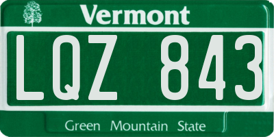 VT license plate LQZ843