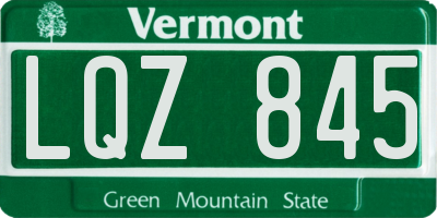 VT license plate LQZ845