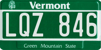 VT license plate LQZ846
