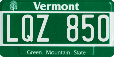 VT license plate LQZ850