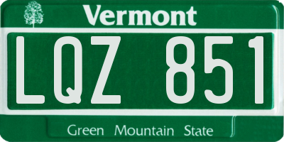 VT license plate LQZ851