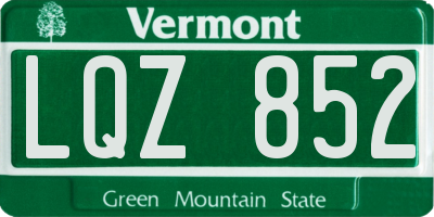 VT license plate LQZ852