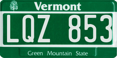 VT license plate LQZ853