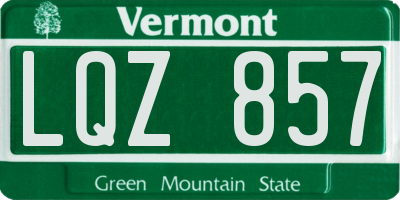 VT license plate LQZ857