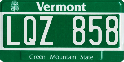 VT license plate LQZ858