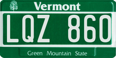 VT license plate LQZ860