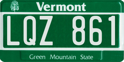 VT license plate LQZ861