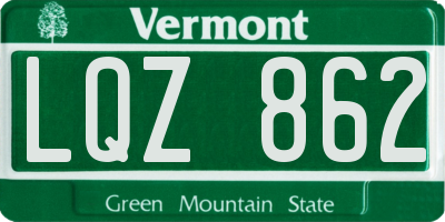 VT license plate LQZ862