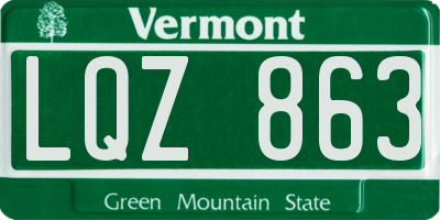 VT license plate LQZ863