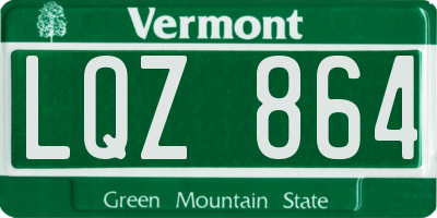 VT license plate LQZ864