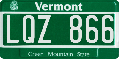 VT license plate LQZ866