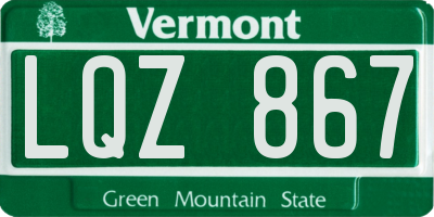 VT license plate LQZ867