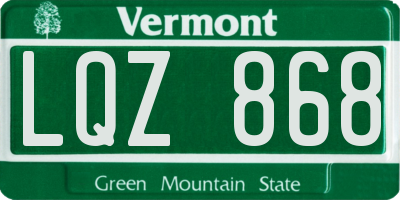 VT license plate LQZ868
