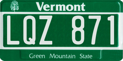VT license plate LQZ871
