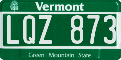 VT license plate LQZ873