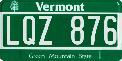 VT license plate LQZ876