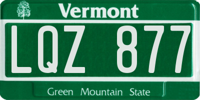 VT license plate LQZ877