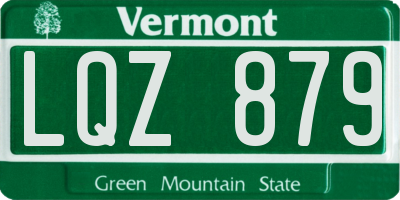 VT license plate LQZ879