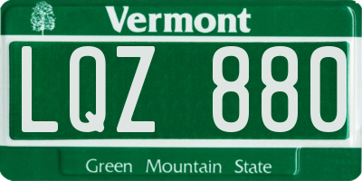 VT license plate LQZ880