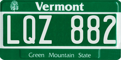 VT license plate LQZ882