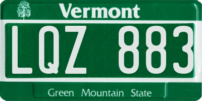 VT license plate LQZ883
