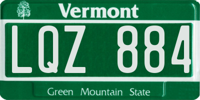 VT license plate LQZ884