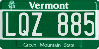 VT license plate LQZ885