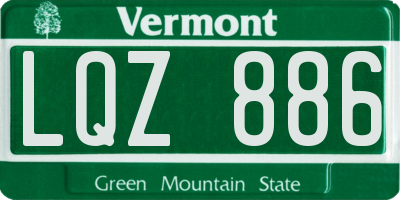 VT license plate LQZ886