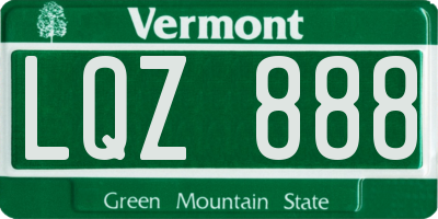 VT license plate LQZ888