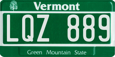 VT license plate LQZ889