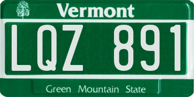 VT license plate LQZ891
