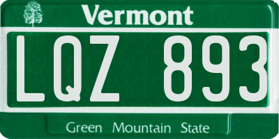 VT license plate LQZ893